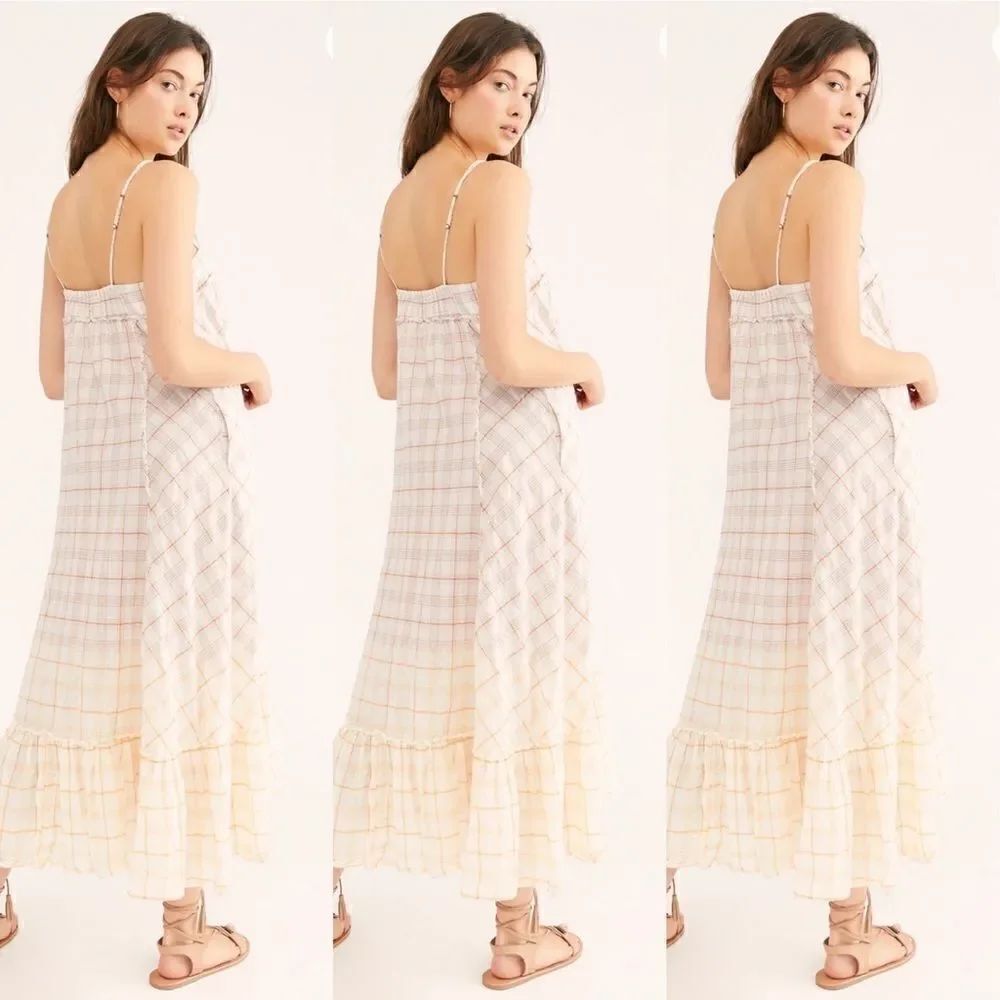 FREE PEOPLE Plaid City Maxi Top - Picture 3 of 6